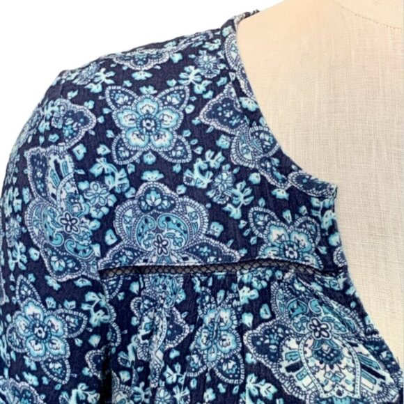 American Eagle Outfitters Shift Dress BOHO Peasant Long Sleeve Sz M #16G - Picture 6 of 9